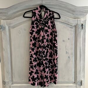 Diane Von Furstenberg blue, pink and white print dress